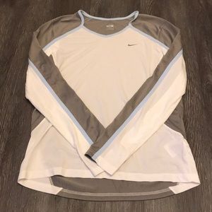 Long sleeve, light weight Nike workout top